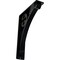 Ekena Millwork Crawley Wrought Iron Bracket, (Triple center brace), Powder Coated Black 2"W x 7 1/2"D x 10"H BKTM02X07X10TCR - alternate 1